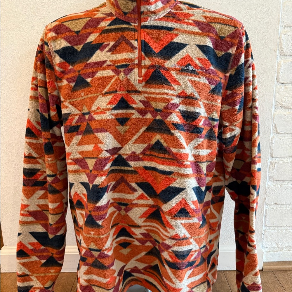 Eddie Bauer Men's Quarter Zip Up Quest Fleece - Southwest